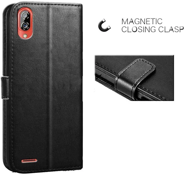 Black_Leather_Gionee_Max_Flip_Cover