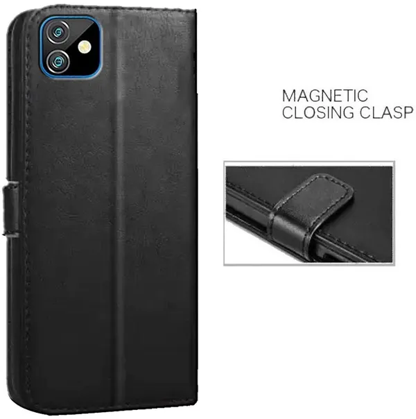 Black_Artificial_Leather_Gionee_Pro_Max_Flip_Cover