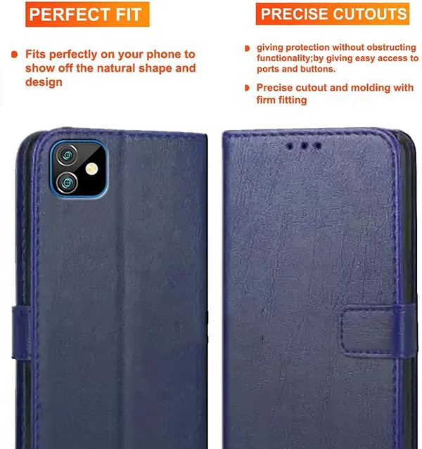Blue_Artificial_Leather_Gionee_Pro_Max_Flip_Cover