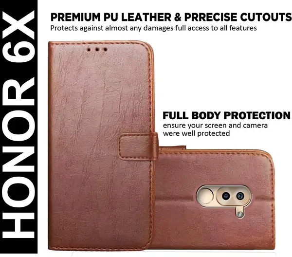 Brown_Artificial_Leather_Honor_6X_Back_Cover