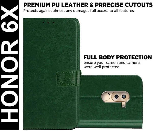 Green_Artificial_Leather_Honor_6X_Back_Cover
