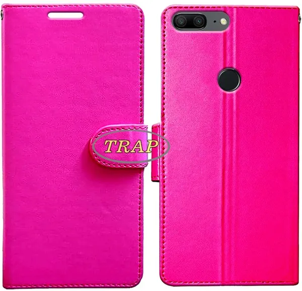 Pink_Artificial_Leather_Honor_9_Lite_Back_Cover