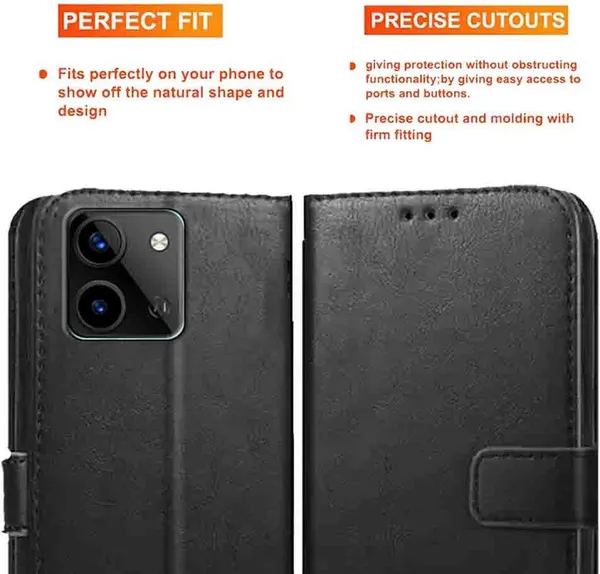 Black_Artificial_Leather_Infinix_Hot_11_2022_Back_Cover