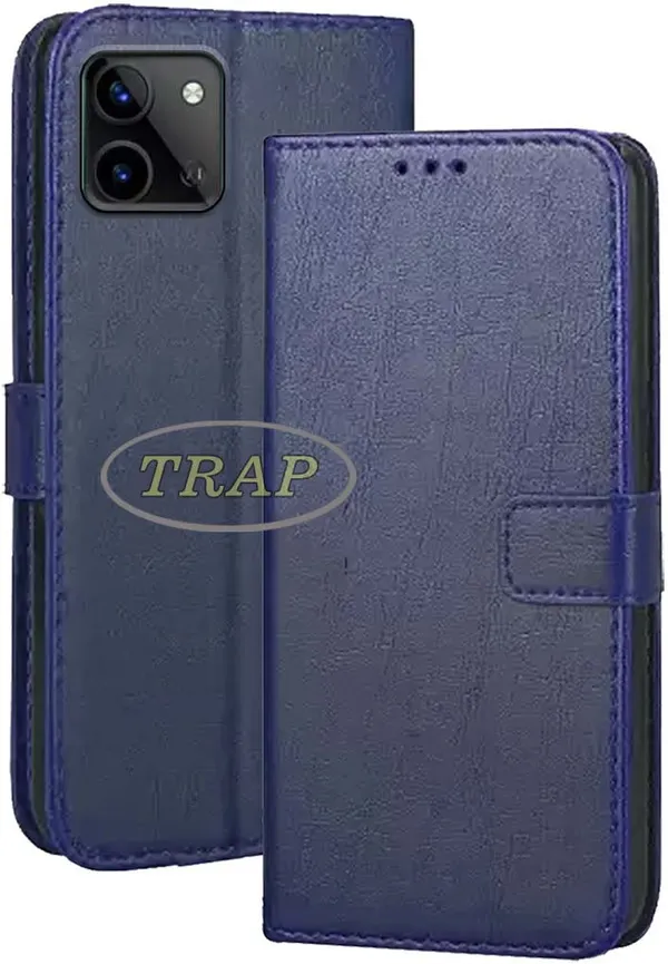 Blue_Artificial_Leather_Infinix_Hot_11_2022_Back_Cover