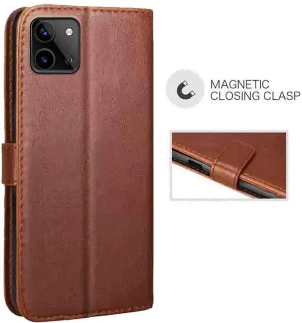 Brown_Artificial_Leather_Infinix_Hot_11_2022_Back_Cover