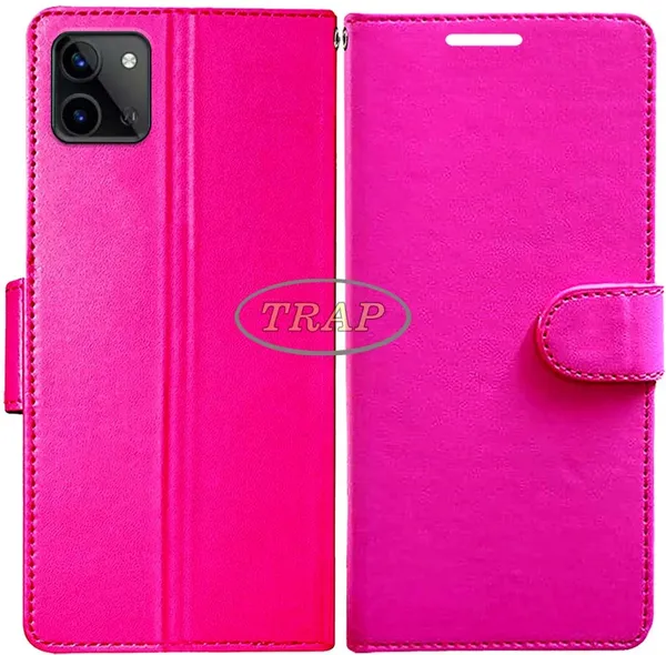 Pink_Artificial_Leather_Infinix_Hot_11_2022_Back_Cover