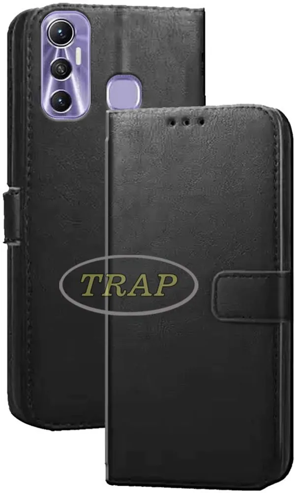Black_Artificial_Leather_Infinix_Hot_11_Back_Cover