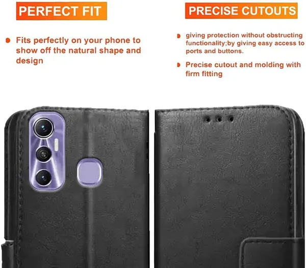 Black_Artificial_Leather_Infinix_Hot_11_Back_Cover