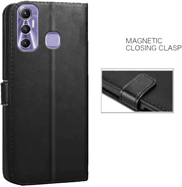 Black_Artificial_Leather_Infinix_Hot_11_Back_Cover
