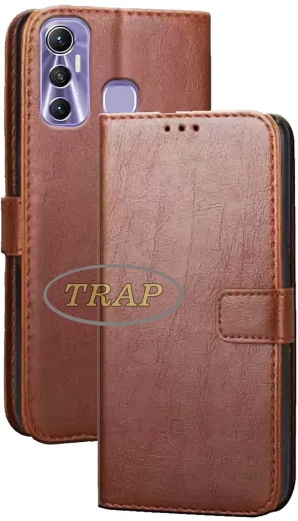 Brown_Artificial_Leather_Infinix_Hot_11_Back_Cover