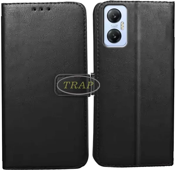 Black_Artificial_Leather_Infinix_Hot_20_5G_Back_Cover