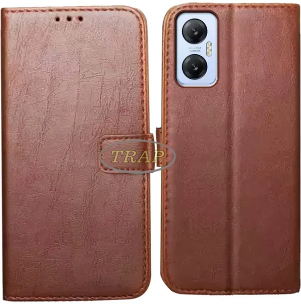 Brown_Artificial_Leather_Infinix_Hot_20_5G_Back_Cover