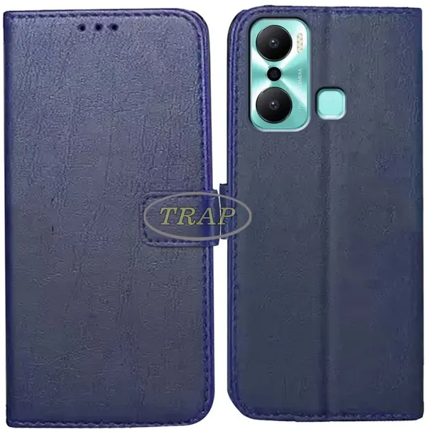 Blue_Artificial_Leather_Infinix_Hot_20_Play_Back_Cover