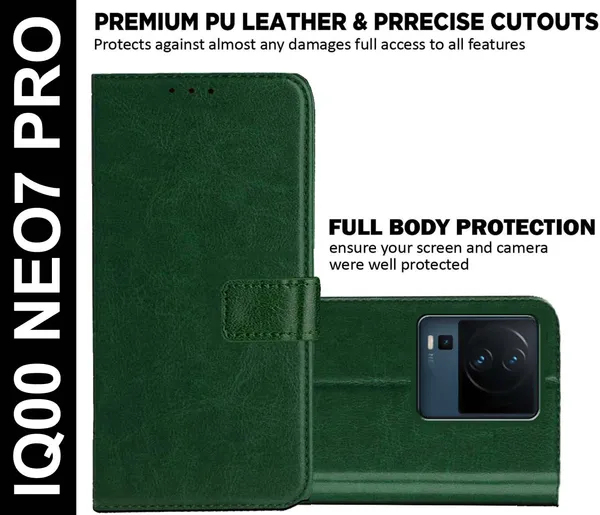 Green_Artificial_Leather_IQ00_Neo7_Pro_Flip_Cover