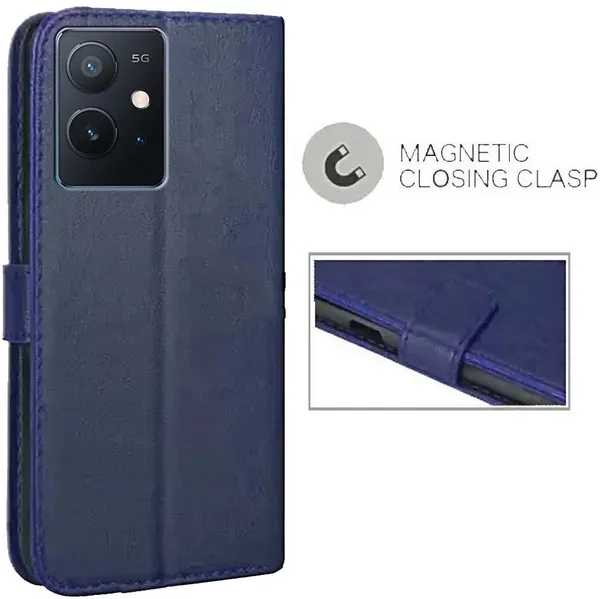 Blue_Artificial_Leather_IQOO_Z6_5G_Back_Cover