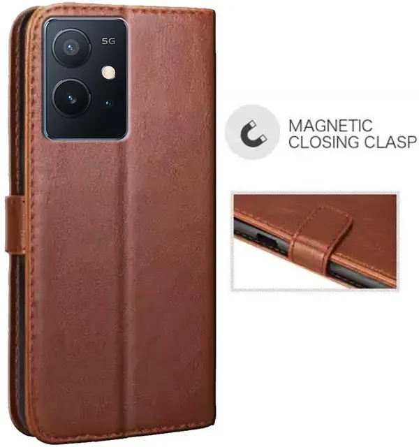 Brown_Artificial_Leather_IQOO_Z6_5G_Back_Cover