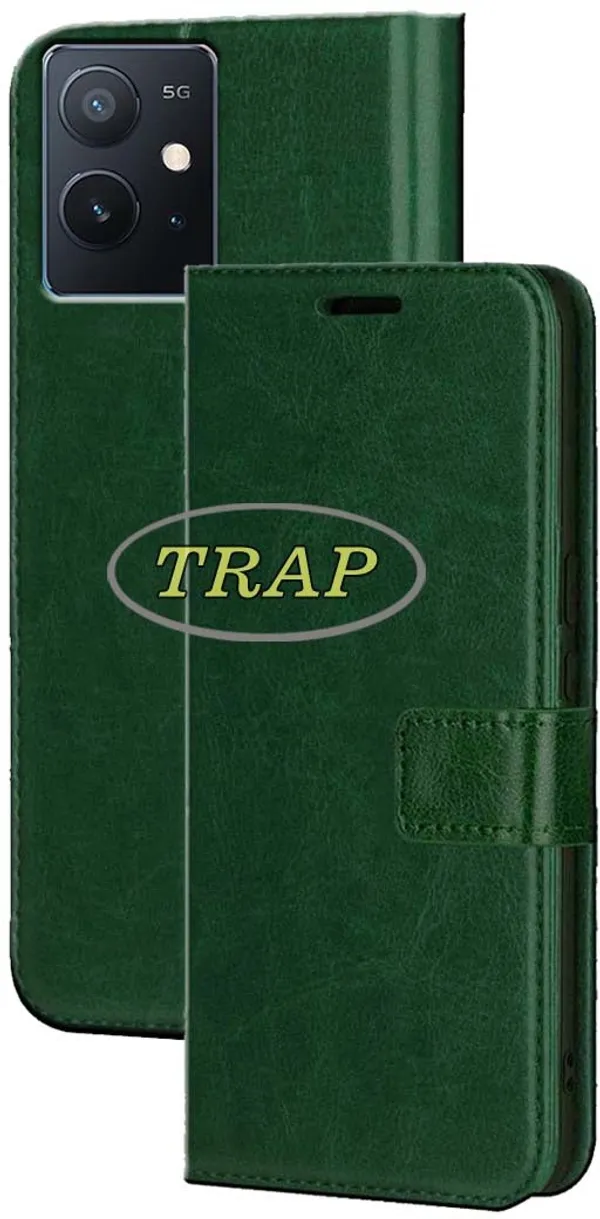 Green_Artificial_Leather_IQOO_Z6_5G_Back_Cover