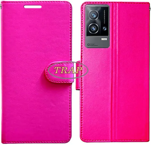 Pink_Artificial_Leather_IQOO_9_Back_Cover