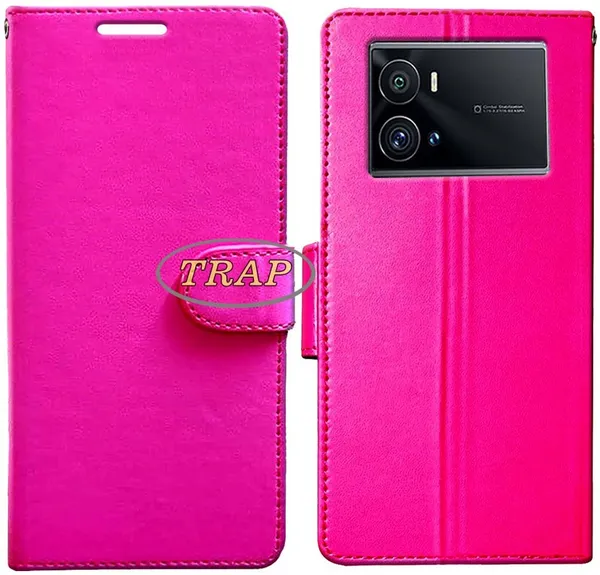 Pink_Artificial_Leather_IQOO_9_Pro_Back_Cover