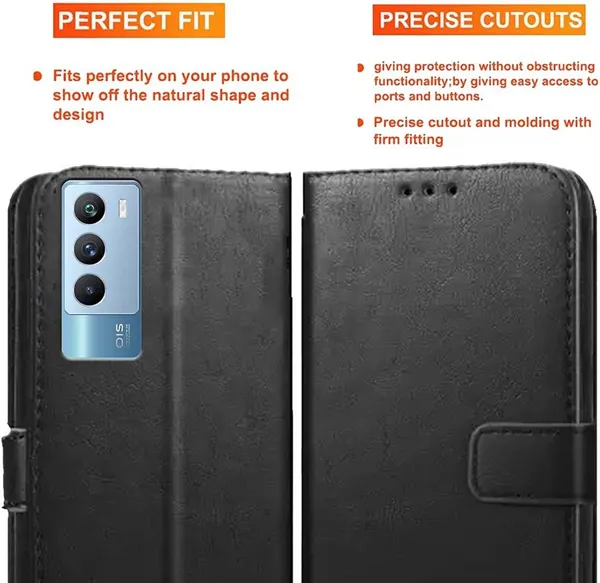 Black_Artificial_Leather_IQOO_9_SE_5G_Back_Cover
