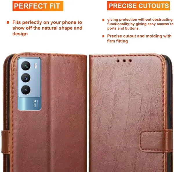 Brown_Artificial_Leather_IQOO_9_SE_5G_Back_Cover
