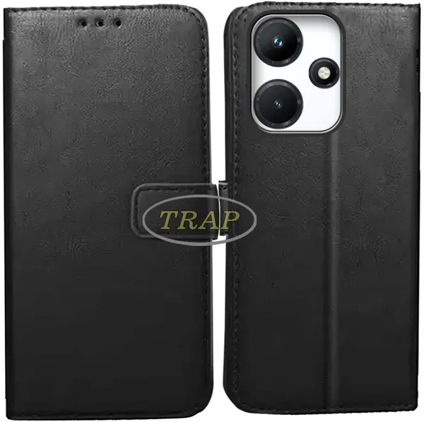 Black_Artificial_Leather_Infinix_Hot_30i_Back_Cover