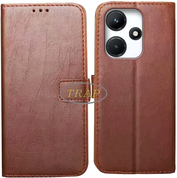 Brown_Artificial_Leather_Infinix_Hot_30i_Back_Cover
