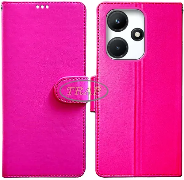 Pink_Artificial_Leather_Infinix_Hot_30i_Back_Cover