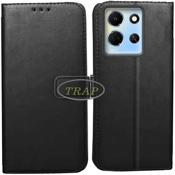 Black_Artificial_Leather_Infinix_Note_30_5G_Flip_Cover