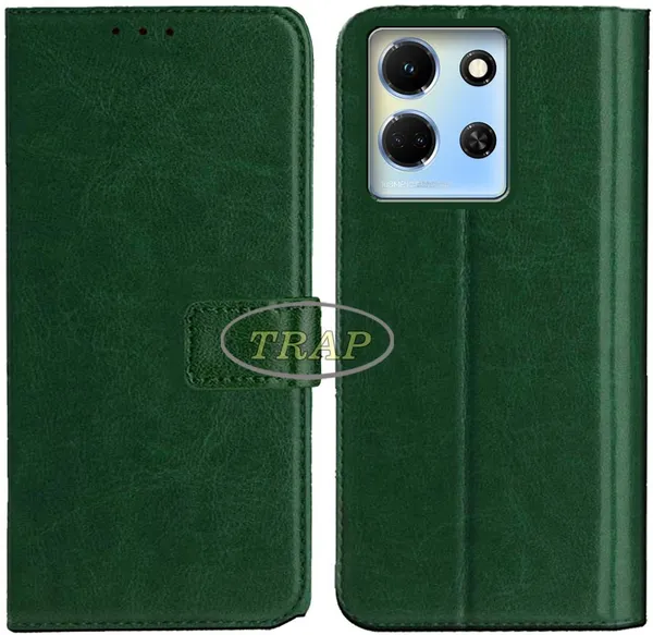 Green_Artificial_Leather_Infinix_Note_30_5G_Flip_Cover