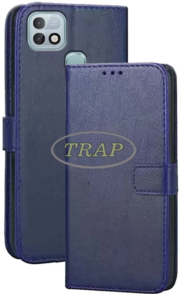 Blue_Artificial_Leather_Infinix_Hot_10i_Back_Cover