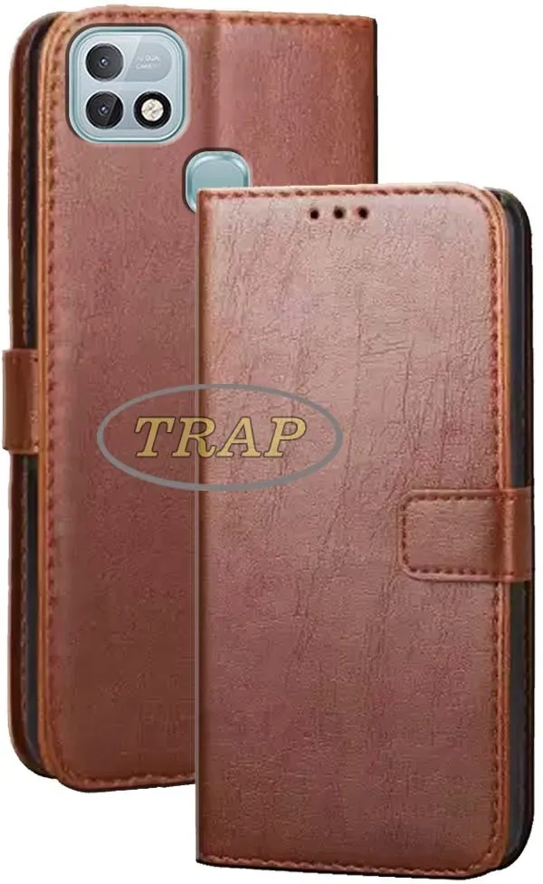 Brown_Artificial_Leather_Infinix_Hot_10i_Back_Cover