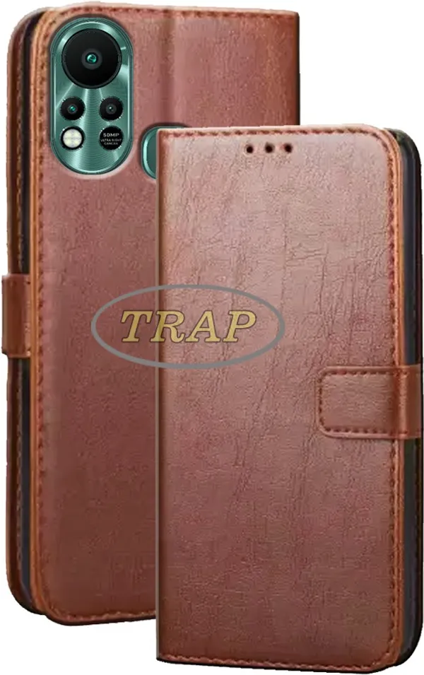 Brown_Artificial_Leather_Infinix_Hot_11S_Back_Cover