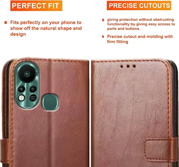 Brown_Artificial_Leather_Infinix_Hot_11S_Back_Cover