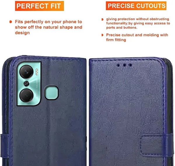 Blue_Artificial_Leather_Infinix_Hot_12_Pro_Back_Cover
