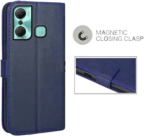 Blue_Artificial_Leather_Infinix_Hot_12_Pro_Back_Cover