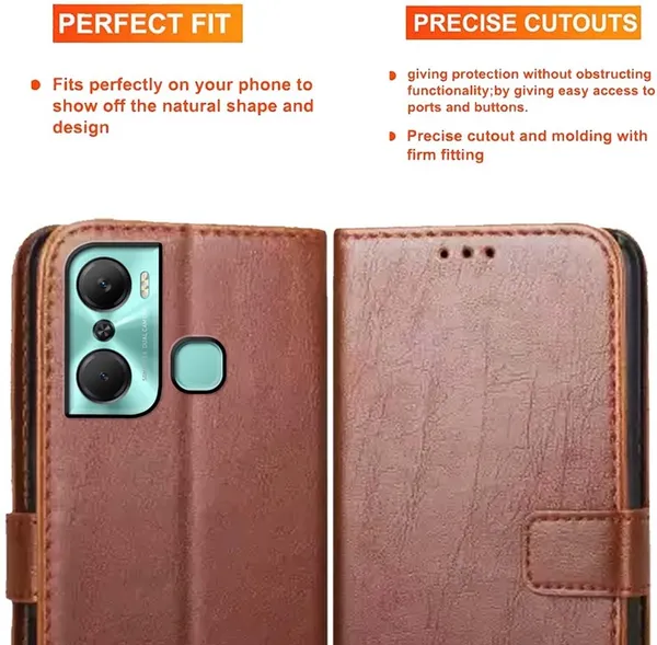 Brown_Artificial_Leather_Infinix_Hot_12_Pro_Back_Cover