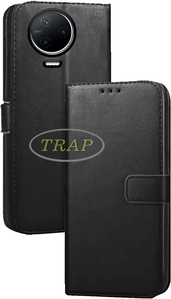 Black_Artificial_Leather_Infinix_Note_12_Pro_4G_Back_Cover