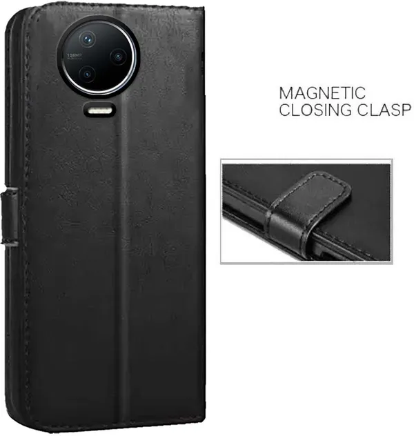 Black_Artificial_Leather_Infinix_Note_12_Pro_4G_Back_Cover