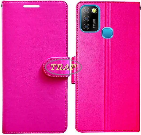 Pink_Artificial_Leather_Infinix_Smart_5_Back_Cover