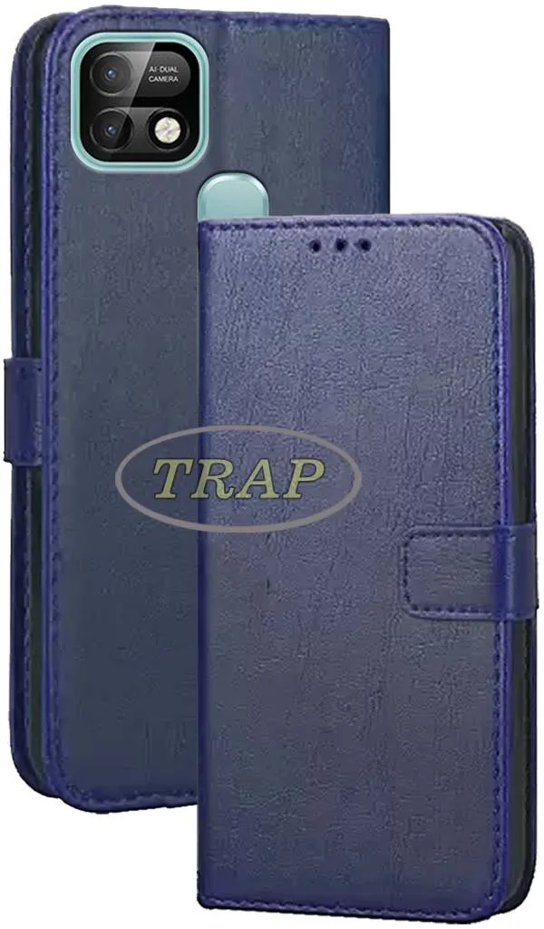 Blue_Artificial_Leather_Infinix_Smart_5_Pro_Back_Cover