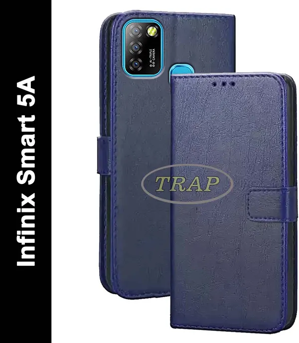 Blue_Artificial_Leather_Infinix_Smart_5A_Back_Cover