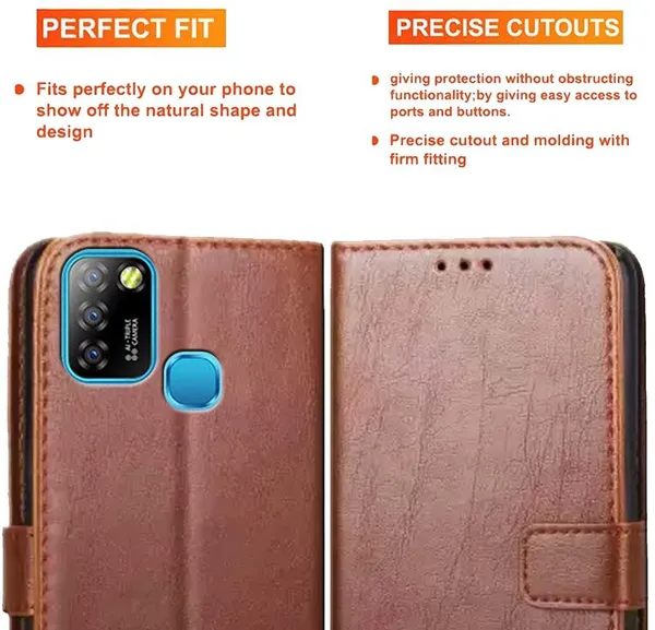 Brown_Artificial_Leather_Infinix_Smart_5A_Back_Cover