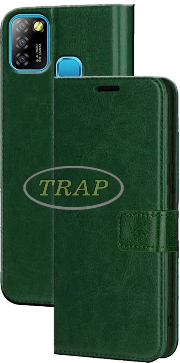 Green_Artificial_Leather_Infinix_Smart_5A_Back_Cover