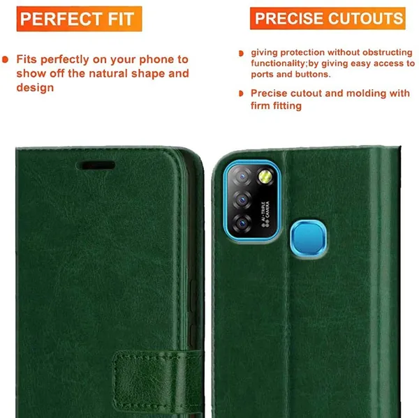 Green_Artificial_Leather_Infinix_Smart_5A_Back_Cover