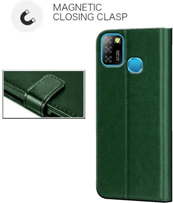 Green_Artificial_Leather_Infinix_Smart_5A_Back_Cover