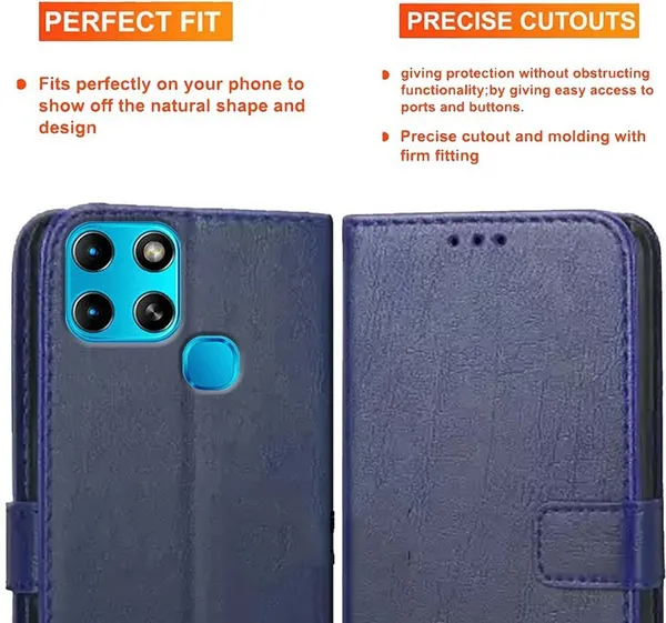 Blue_Artificial_Leather_Infinix_Smart_6_Back_Cover