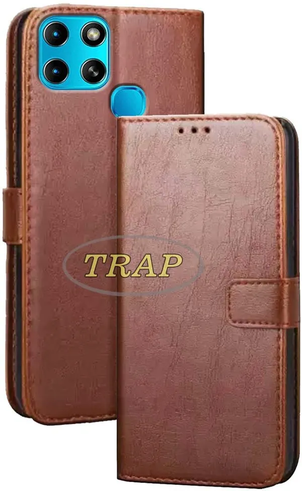 Brown_Artificial_Leather_Infinix_Smart_6_Back_Cover