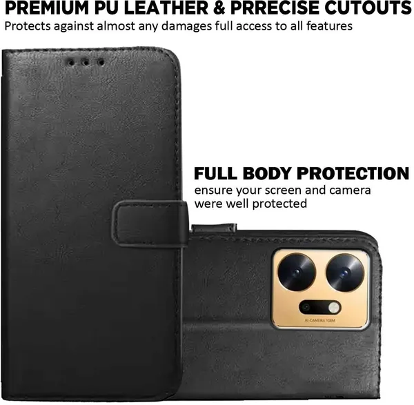 Black_Artificial_Leather_Infinix_Zero_20_Back_Cover