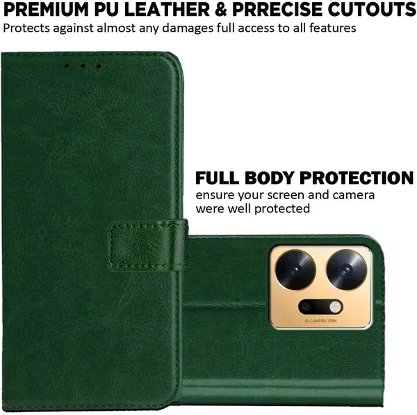 Green_Artificial_Leather_Infinix_Zero_20_Back_Cover